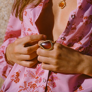 Desert Flower Stone Ring